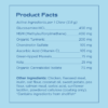 Mobility ingredient label